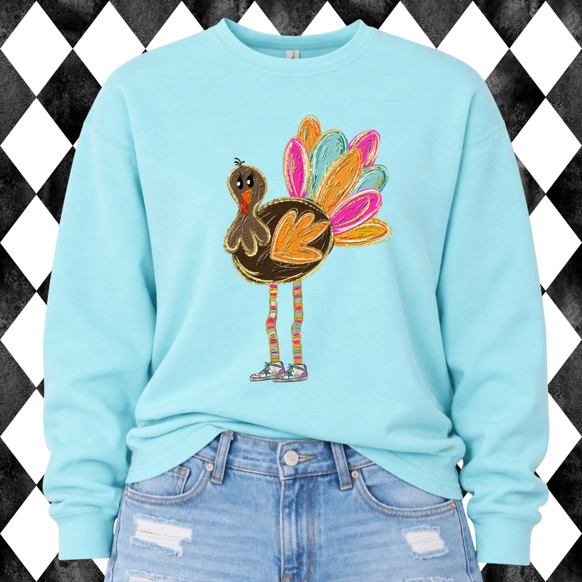 Sneaker Turkey sweatshirt - Sky