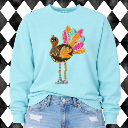 Sneaker Turkey sweatshirt - Sky