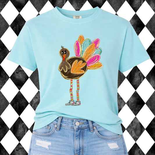 Sneaker Turkey t-shirt - Comfort Colors Chalky Mint