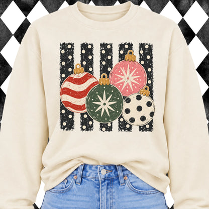 Vintage Ornaments sweatshirt - Ivory