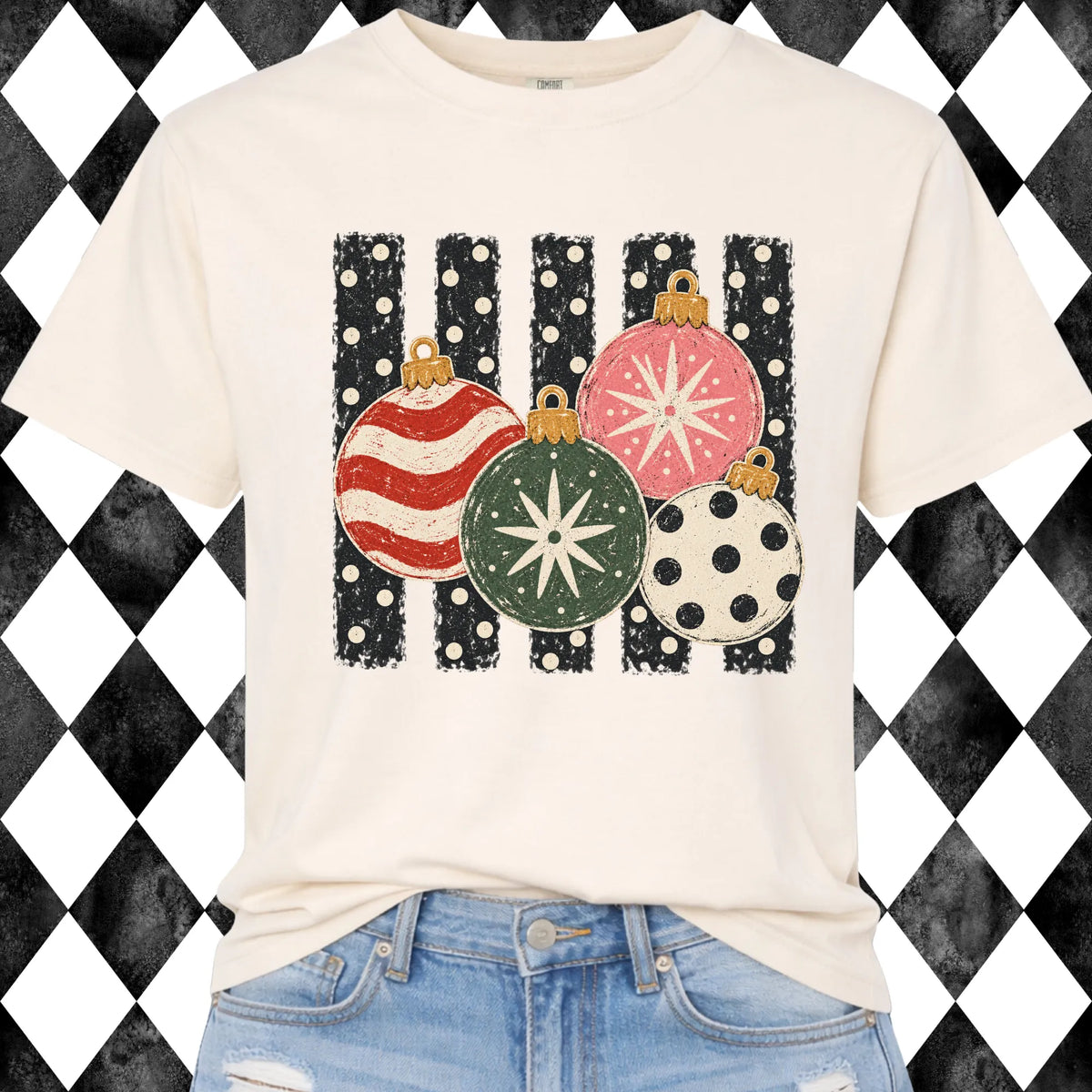 Vintage Ornaments t-shirt - Comfort Colors Ivory
